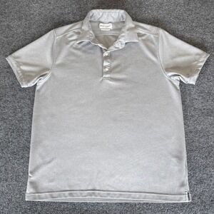 Ministry of Supply Polo Shirt Mens L Gray Athletic Moisture‎ Wicking Performance